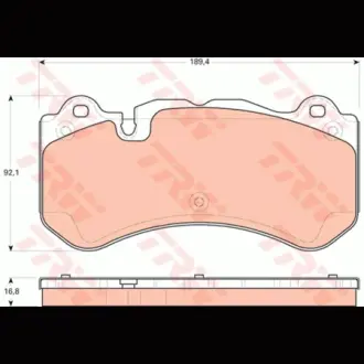 Колодки гальмівні, комплект TRW GDB1710