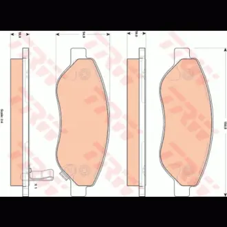 Колодки тормозные, комплект TRW GDB1713