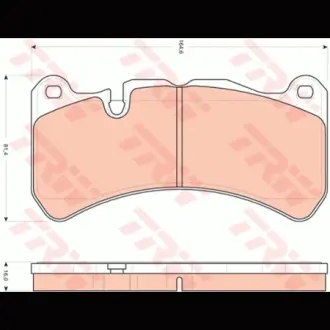 Колодки тормозные, комплект TRW GDB1739