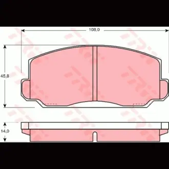 Колодки тормозные, комплект TRW GDB175