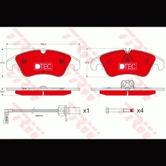 Гальмівні колодки, дискові TRW GDB1768DTE