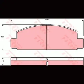 Колодки гальмівні, комплект TRW GDB176