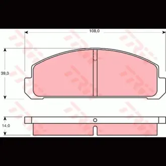 Колодки гальмівні, комплект TRW GDB178