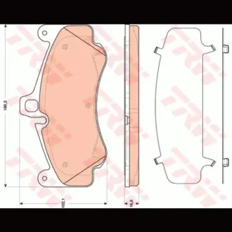 Колодки гальмівні, комплект TRW GDB1817