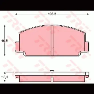 Колодки тормозные, комплект TRW GDB186
