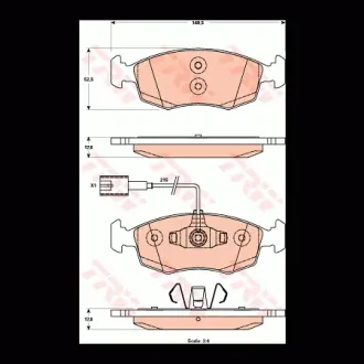 Колодки тормозные, комплект TRW GDB1899