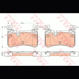 Колодки гальмівні, комплект TRW GDB2061