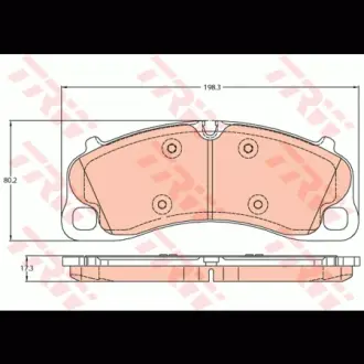 Колодки гальмівні, комплект TRW GDB2089