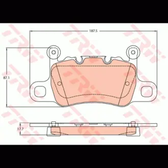 Колодки гальмівні, комплект TRW GDB2104
