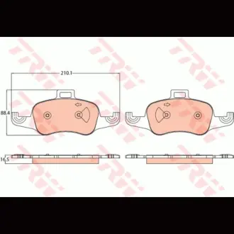 Колодки гальмівні, комплект TRW GDB2120
