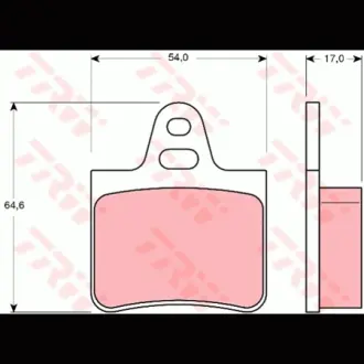 Колодки гальмівні, комплект TRW GDB263