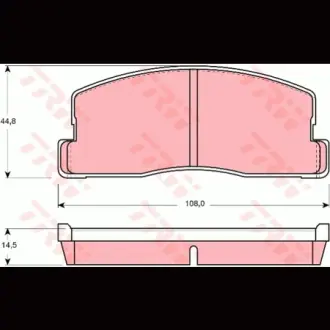 Колодки гальмівні, комплект TRW GDB286