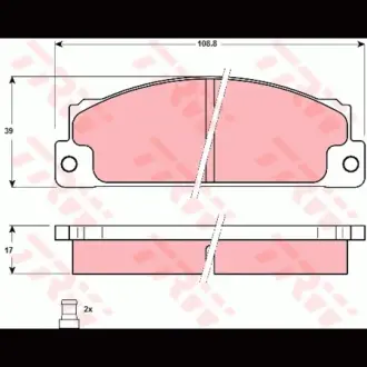 Колодки тормозные, комплект TRW GDB296