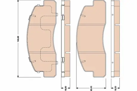 Колодки гальмівні, комплект TRW GDB3027