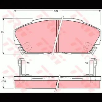 Колодки гальмівні, комплект TRW GDB3034