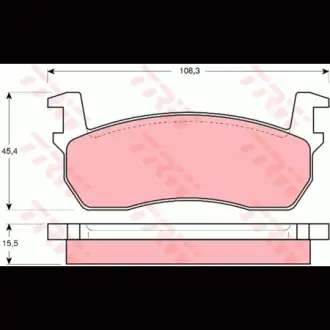 Колодки гальмівні, комплект TRW GDB303