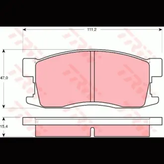 Колодки гальмівні, комплект TRW GDB3094