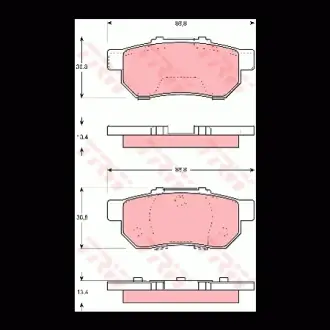 Колодки гальмівні, комплект TRW GDB3113