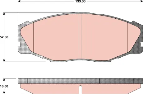 Колодки гальмівні, комплект TRW GDB3118