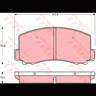 Колодки гальмівні, комплект TRW GDB312
