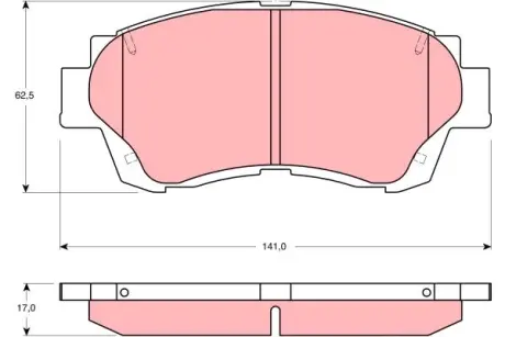 Колодки дискового тормоза TRW GDB3155AT