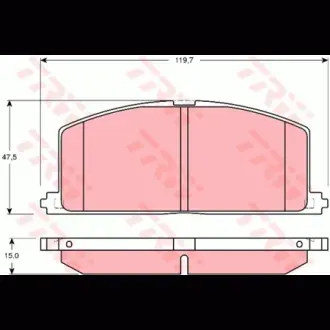 Колодки гальмівні, комплект TRW GDB3184