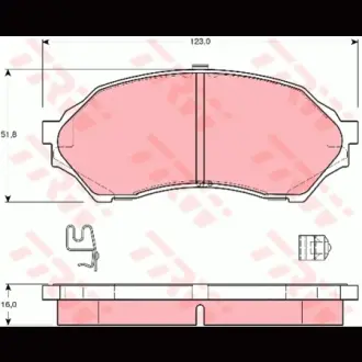 Колодки гальмівні, комплект TRW GDB3193