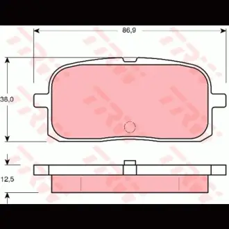 Колодки гальмівні, комплект TRW GDB3225