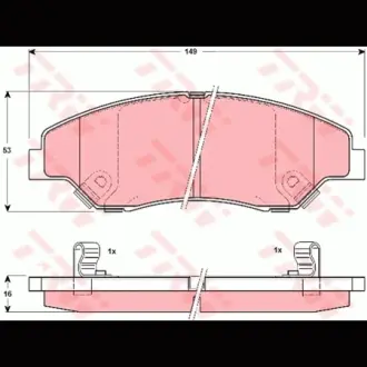 Колодки тормозные, комплект TRW GDB3241