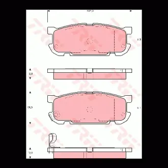Колодки гальмівні, комплект TRW GDB3303
