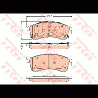 Колодки тормозные, комплект TRW GDB3304