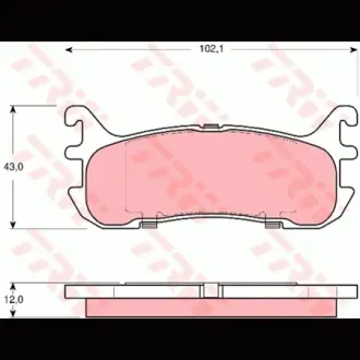 Колодки гальмівні, комплект TRW GDB3319