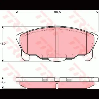 Колодки тормозные, комплект TRW GDB3320