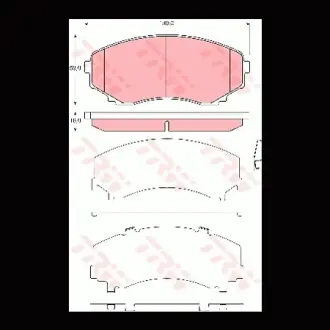 Колодки тормозные, комплект TRW GDB3326