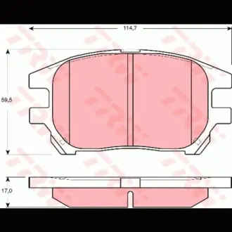 Колодки тормозные, комплект TRW GDB3379