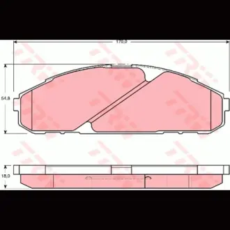 Колодки гальмівні, комплект TRW GDB3394