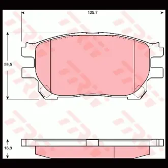 Колодки тормозные, комплект TRW GDB3414