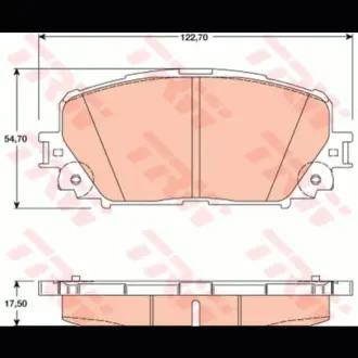 Колодки гальмівні, комплект TRW GDB3460