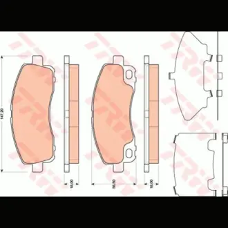 Колодки тормозные, комплект TRW GDB3487