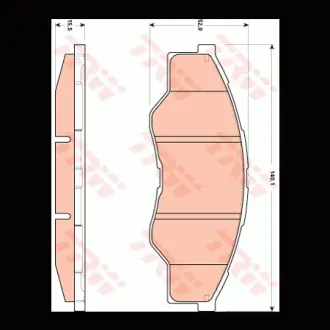 Колодки тормозные, комплект TRW GDB3500