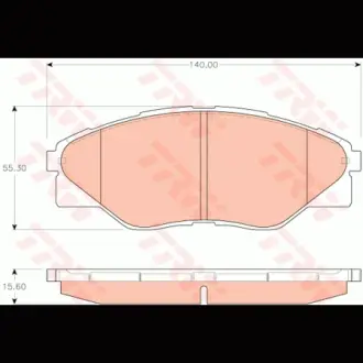 Колодки гальмівні, комплект TRW GDB3532