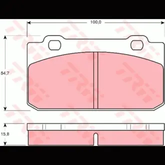Колодки гальмівні, комплект TRW GDB353