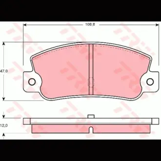 Колодки гальмівні, комплект TRW GDB360