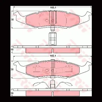 Колодки тормозные, комплект TRW GDB4006