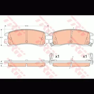 Колодки гальмівні, комплект TRW GDB4098