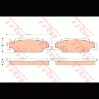Колодки гальмівні, комплект TRW GDB4453