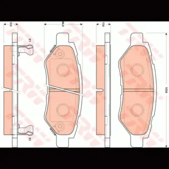 Колодки гальмівні, комплект TRW GDB4602