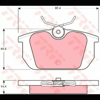 Колодки тормозные, комплект TRW GDB466
