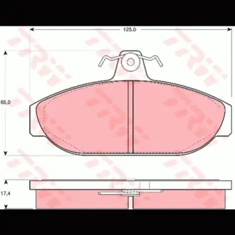 Колодки гальмівні, комплект TRW GDB482
