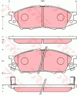 Колодки тормозные, комплект TRW GDB7043